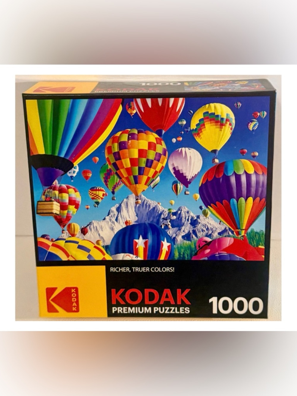 Kodak 1000 Pc Puzzle Hot Air Balloons Mountain Colorful Premium Jigsaw Complete